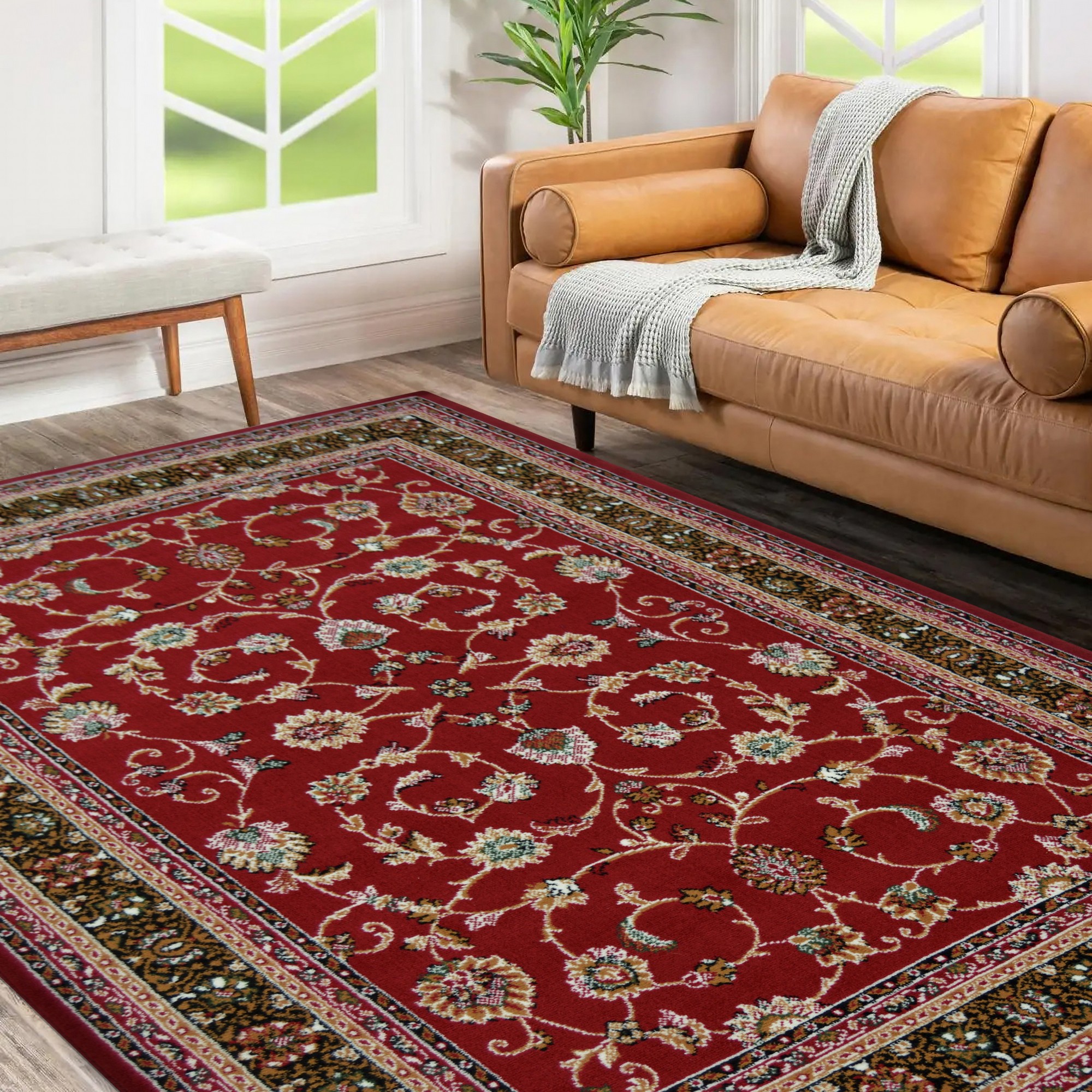 Maestro Agrah Traditional Vintage Rugs In Red